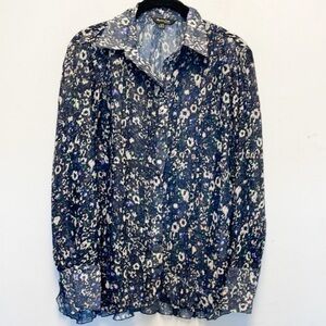 Massimo Dutti printed button Down top